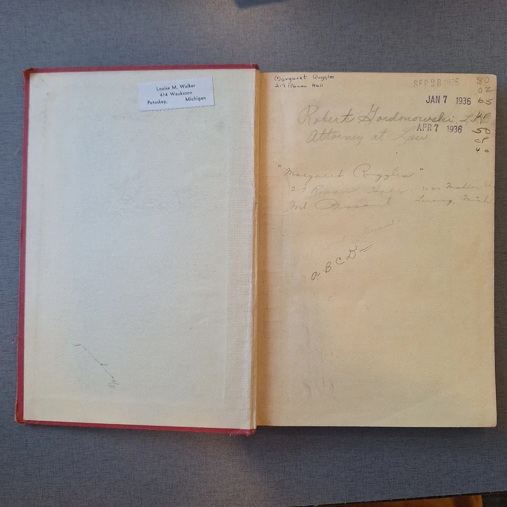 Government of Michigan Book 1932 Claude S.‎ Larzelere History Textbook